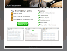 Tablet Screenshot of drumtabber.com